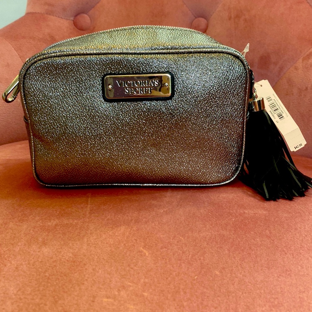 Victoria’s Secret gun metal metallic crossbody